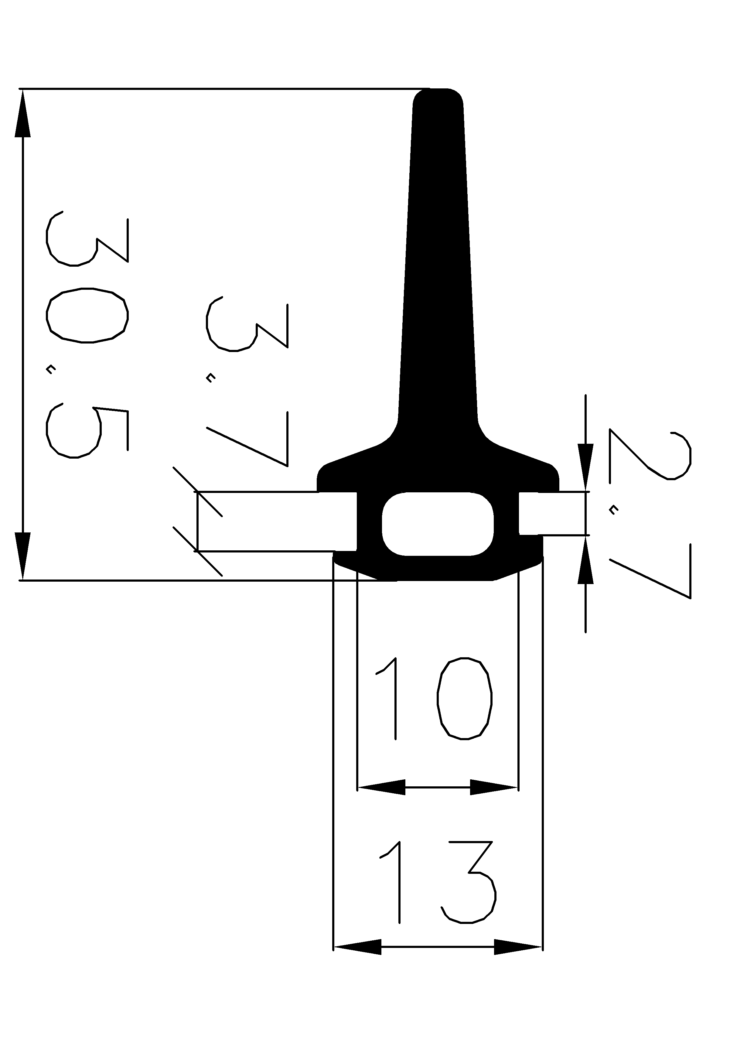 4800370KG - rubber profiles - Cover and T-profiles