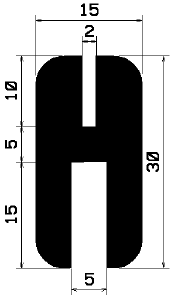 H 1556 - EPDM-Kautschukprofile - H-Profile