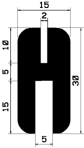 H 1556 - EPDM profiles - H-profiles