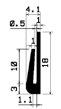 TU1- 1565 - EPDM-Gummi -Profile - U-Profile