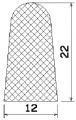 MZS 25672 - EPDM-Schaumgummi-Profile - Halbrundprofile / D-Profile