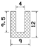 MZS 25501 - Schaumgummiprofile bzw. Moosgummiprofile - U-Profile