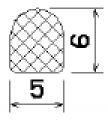 MZS 25512 - EPDM-Schaumgummi-Profile - Halbrundprofile / D-Profile