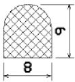 MZS 25514 - EPDM-Schaumgummi-Profile - Halbrundprofile / D-Profile