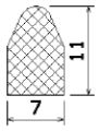 MZS 25517 - EPDM sponge profiles - Semi-circle, D-profiles