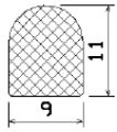 MZS 25518 - EPDM-Schaumgummi-Profile - Halbrundprofile / D-Profile