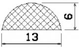 MZS 25537 - EPDM-Schaumgummi-Profile - Halbrundprofile / D-Profile