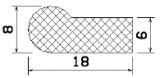 MZS 25544 - sponge profiles - Flag or 'P' profiles