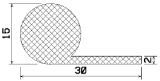 MZS 25550 - EPDM-Gummi-Profile - Fahnenprofile bzw. P-Profile