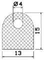 MZS 25555 - EPDM-Schaumgummi-Profile - Halbrundprofile / D-Profile