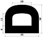 HR 1586 - EPDM gumiprofilok - Félkör alakú, D-profilok