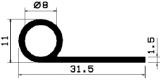 FN 1604 - EPDM-Gummi-Profile - Fahnenprofile bzw. P-Profile