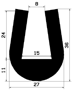 TU1- 1617 - EPDM-Gummi -Profile - U-Profile