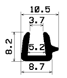 TU1- 1619 - EPDM-Gummi -Profile - U-Profile