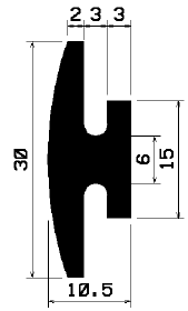 H 1120 - EPDM profiles - H-profiles