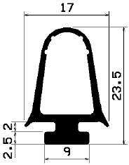 RT 1600 - EPDM-Kautschukprofile - Rolltor- und Fingerschutzprofile