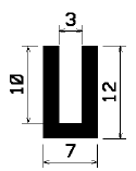 TU1- 1669 - EPDM-Gummi -Profile - U-Profile