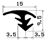 FA 1675 - EPDM Gummi-Profile - Abdeckung und T-Profile FA 1675 - EPDM Gummi-Profile - Abdeckung und T-Profile