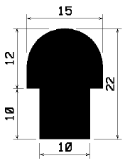 FA 1701 - EPDM Gummi-Profile - Abdeckung und T-Profile