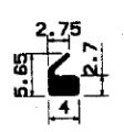 Z1 -1695 - Gummiprofile - Türscheiben- Fensterdichtungsprofile