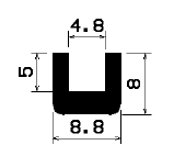 TU1- 1709 - EPDM-Gummi -Profile - U-Profile
