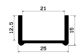 TU1- 1696 - rubber profiles - U shape profiles