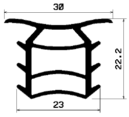 FA 1717 - EPDM Gummi-Profile - Abdeckung und T-Profile