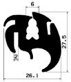 KL 1727 - EPDM Dichtungs-Gummiprofile - Klemmprofile / Befestigungs- und Dichtungsprofile KL 1727 - EPDM Dichtungs-Gummiprofile - Klemmprofile / Befestigungs- und Dichtungsprofile
