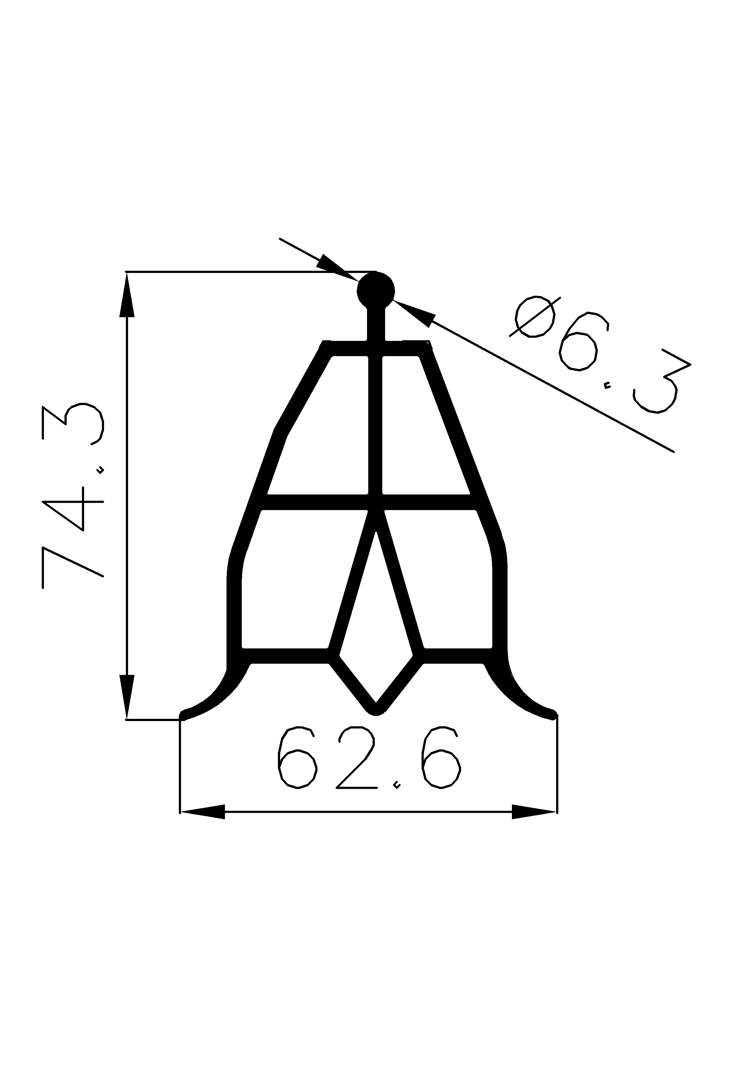 6000360KG - EPDM rubber profiles - Sliding door – finger-guard profiles