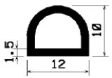 HR 1758 - EPDM gumiprofilok - Félkör alakú, D-profilok