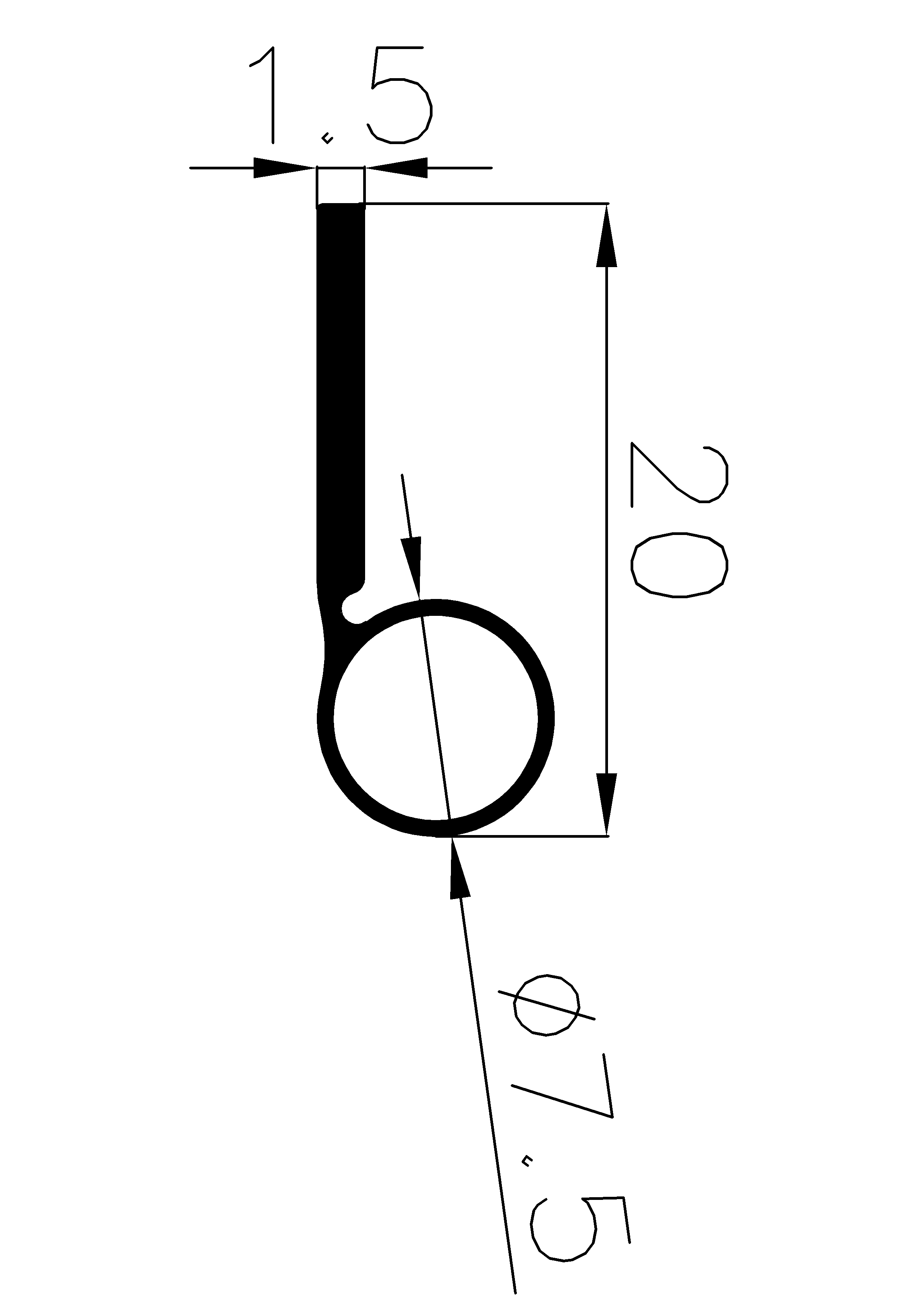 6020140KG - silicone  profiles - Flag or 'P' profiles