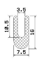 MZS 25730 - sponge profiles - U shape profiles