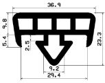 AU 0140/1 1B= 25 m - Gummiprofile - unter 100 m lieferbar - Auflageprofile / Pufferprofile