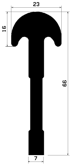 T 1782 - EPDM Gummi-Profile - Abdeckung und T-Profile