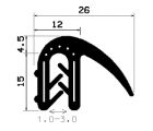 SD-0091 - Co-Ex-Profile mit Metalleinsätze - Kantenschutzprofile SD-0091 - Co-Ex-Profile mit Metalleinsätze - Kantenschutzprofile