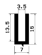 TU1- 1838 - Silikon Profile - U-Profile TU1- 1838 - Silikon Profile - U-Profile