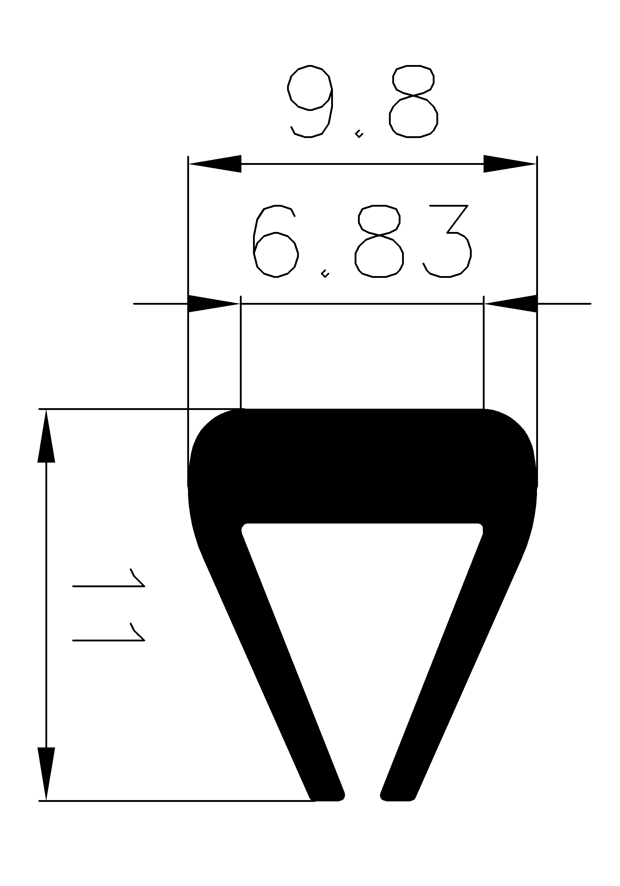 6400160KG - Silikon Profile - U-Profile