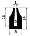 TU1- 0889 - gumiprofilok - U alakú profilok