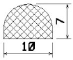 MZS 25752 - EPDM-Schaumgummi-Profile - Halbrundprofile / D-Profile