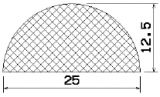 MZS 25753 - EPDM-Schaumgummi-Profile - Halbrundprofile / D-Profile