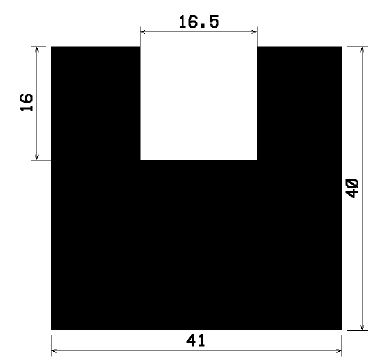 TU1- 1877 - EPDM-Gummi -Profile - U-Profile TU1- 1877 - EPDM-Gummi -Profile - U-Profile