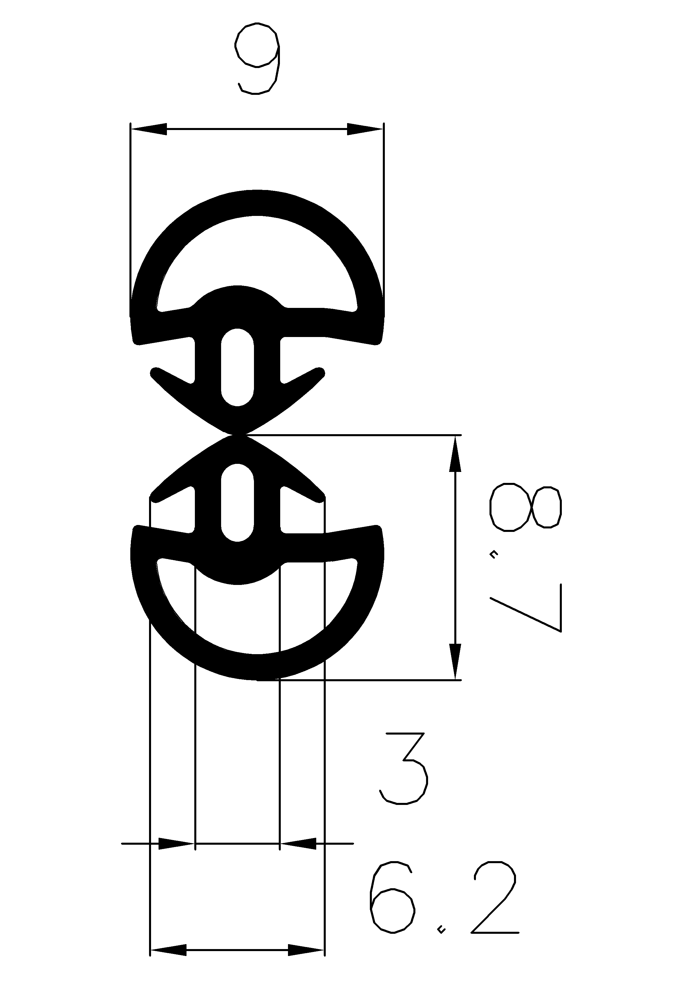 6530160KG - Gummiprofile - Türscheiben- Fensterdichtungsprofile 6530160KG - Gummiprofile - Türscheiben- Fensterdichtungsprofile