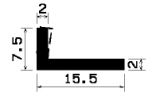 Wi 1895 1B=50 m - Gummiprofile - unter 100 m lieferbar - Winkelprofile / L-Profile