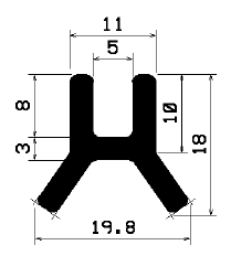 TU1- 1890 - Silikon Profile - U-Profile