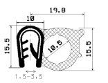 SD-0804 - coextrudált fémbetéttel - Élvédő profilok