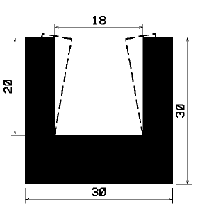 TU1- 1921 - EPDM-Gummi -Profile - U-Profile TU1- 1921 - EPDM-Gummi -Profile - U-Profile