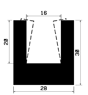 TU1- 1922 - EPDM-Gummi -Profile - U-Profile TU1- 1922 - EPDM-Gummi -Profile - U-Profile