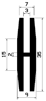 H - 1934 - EPDM-Kautschukprofile - H-Profile