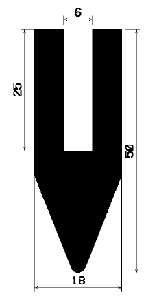 TU1- 1916 - EPDM-Gummi -Profile - U-Profile TU1- 1916 - EPDM-Gummi -Profile - U-Profile