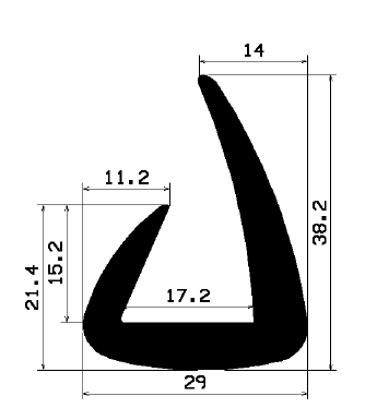 TU1- 1946 - EPDM-Gummi -Profile - U-Profile TU1- 1946 - EPDM-Gummi -Profile - U-Profile